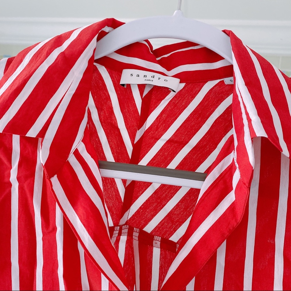 SANDRO STRIPED BLOUSE - Picture 2 of 3